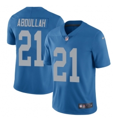 Nike Lions #21 Ameer Abdullah Blue Throwback Mens Stitched NFL Limited Jersey