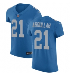 Nike Lions #21 Ameer Abdullah Blue Throwback Mens Stitched NFL Vapor Untouchable Elite Jersey