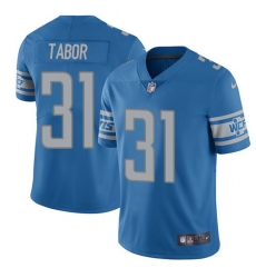 Nike Lions #31 Teez Tabor Blue Team Color Mens Stitched NFL Vapor Untouchable Limited Jersey