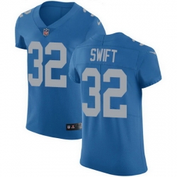 Nike Lions 32 D 27Andre Swift Blue Throwback Men Stitched NFL Vapor Untouchable Elite Jersey