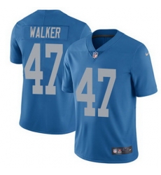 Nike Lions #47 Tracy Walker Blue Throwback Mens Stitched NFL Vapor Untouchable Limited Jersey