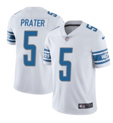 Nike Lions #5 Matt Prater White Mens Stitched NFL Limited Jersey