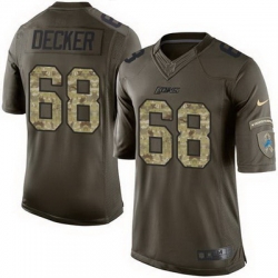 Nike Lions #68 Taylor Decker Green Mens Stitched NFL Limited Salute to Service Jersey