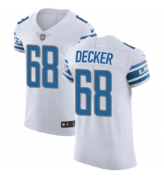 Nike Lions #68 Taylor Decker White Mens Stitched NFL Vapor Untouchable Elite Jersey