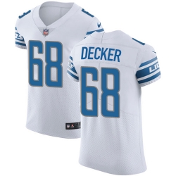 Nike Lions #68 Taylor Decker White Mens Stitched NFL Vapor Untouchable Elite Jersey