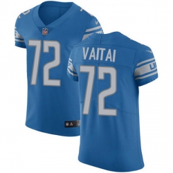 Nike Lions 72 Halapoulivaati Vaitai Blue Team Color Men Stitched NFL Vapor Untouchable Elite Jersey
