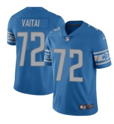 Nike Lions 72 Halapoulivaati Vaitai Blue Team Color Men Stitched NFL Vapor Untouchable Limited Jersey