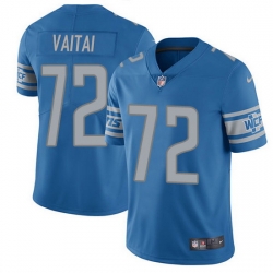 Nike Lions 72 Halapoulivaati Vaitai Blue Team Color Men Stitched NFL Vapor Untouchable Limited Jersey