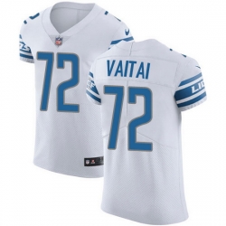 Nike Lions 72 Halapoulivaati Vaitai White Men Stitched NFL New Elite Jersey