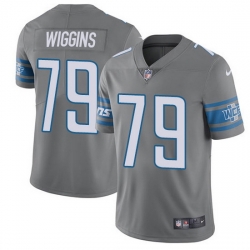 Nike Lions 79 Kenny Wiggins Gray Men Stitched NFL Limited Rush Jersey