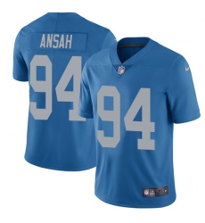 Nike Lions #94 Ziggy Ansah Blue Throwback Mens Stitched NFL Limited Jersey