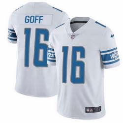 Youth Detroit Lions 16 Jared Goff White Men Stitched NFL Limited Rush Jersey