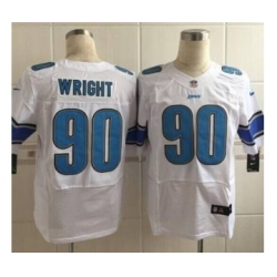 nike nfl jerseys detroit lions 90 wright white[Elite][wright]