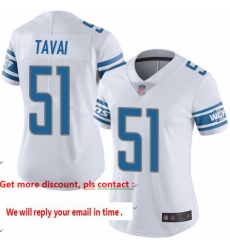 Lions 51 Jahlani Tavai White Women Stitched Football Vapor Untouchable Limited Jersey