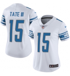Nike Lions #15 Golden Tate III White Womens Stitched NFL Limited Jersey