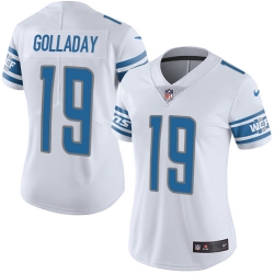 Nike Lions #19 Kenny Golladay White Womens Stitched NFL Vapor Untouchable Limited Jersey