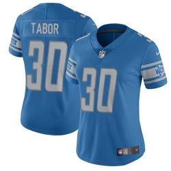 Nike Lions #30 Teez Tabor Light Blue Team Color Womens Stitched NFL Vapor Untouchable Limited Jersey