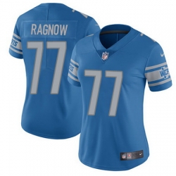 Nike Lions #77 Frank Ragnow Light Blue Team Color Womens Stitched NFL Vapor Untouchable Limited Jersey