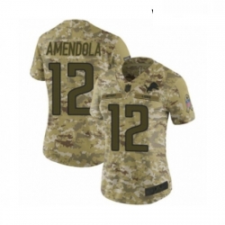 Womens Detroit Lions 12 Danny Amendola Limited Camo 2018 Salute to Service Football Jersey