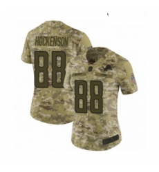Womens Detroit Lions 88 TJ Hockenson Limited Camo 2018 Salute to Service Football Jersey