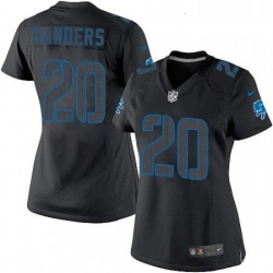 Womens Nike Detroit Lions 20 Barry Sanders Limited Black Impact NFL Jersey