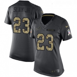 Womens Nike Detroit Lions 23 Darius Slay Jr Limited Black 2016 Salute to Service NFL Jersey