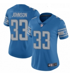 Womens Nike Detroit Lions 33 Kerryon Johnson Blue Team Color Vapor Untouchable Elite Player NFL Jersey