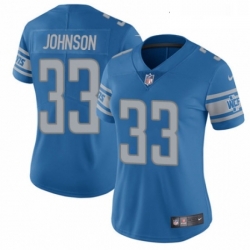 Womens Nike Detroit Lions 33 Kerryon Johnson Blue Team Color Vapor Untouchable Limited Player NFL Jersey