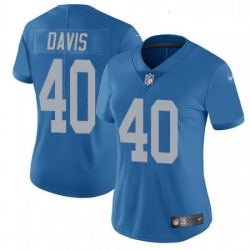 Womens Nike Detroit Lions 40 Jarrad Davis Elite Blue Alternate NFL Jersey