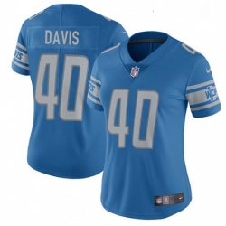 Womens Nike Detroit Lions 40 Jarrad Davis Elite Light Blue Team Color NFL Jersey