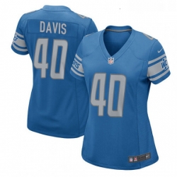 Womens Nike Detroit Lions 40 Jarrad Davis Game Light Blue Team Color NFL Jersey