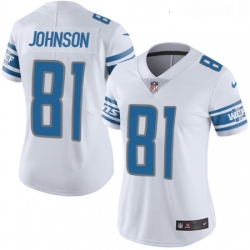 Womens Nike Detroit Lions 81 Calvin Johnson Limited White Vapor Untouchable NFL Jersey