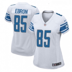 Womens Nike Detroit Lions 85 Eric Ebron Game White NFL Jersey