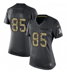 Womens Nike Detroit Lions 85 Eric Ebron Limited Black 2016 Salute to Service NFL Jersey