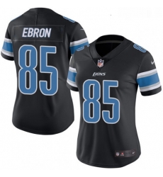 Womens Nike Detroit Lions 85 Eric Ebron Limited Black Rush Vapor Untouchable NFL Jersey