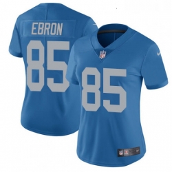 Womens Nike Detroit Lions 85 Eric Ebron Limited Blue Alternate Vapor Untouchable NFL Jersey