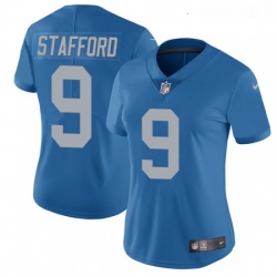 Womens Nike Detroit Lions 9 Matthew Stafford Elite Blue Alternate NFL Jersey