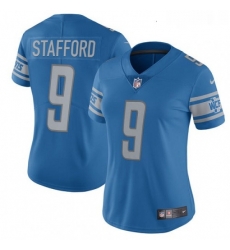 Womens Nike Detroit Lions 9 Matthew Stafford Elite Light Blue Team Color NFL Jersey