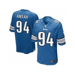Nike NFL Detroit Lions #94 Ziggy Ansah Elite Youth Light Blue Team Color Jersey