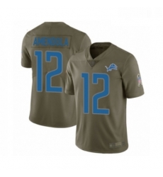 Youth Detroit Lions 12 Danny Amendola Limited Olive 2017 Salute to Service Football Jersey