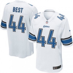 Youth Nike Detriot Lions 44# Jahvid Best Game White Color Jersey