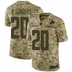 Youth Nike Detroit Lions 20 Barry Sanders Limited Camo 2018 Salute to Service NFL Jersey