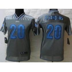 Youth Nike Detroit Lions 20 B.sanders Grey Vapor Elite NFL Jerseys