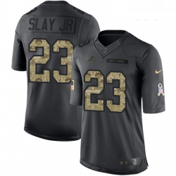 Youth Nike Detroit Lions 23 Darius Slay Jr Limited Black 2016 Salute to Service NFL Jersey