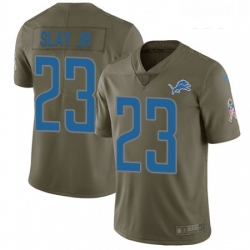 Youth Nike Detroit Lions 23 Darius Slay Jr Limited Olive 2017 Salute to Service NFL Jersey