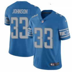 Youth Nike Detroit Lions 33 Kerryon Johnson Blue Team Color Vapor Untouchable Elite Player NFL Jersey