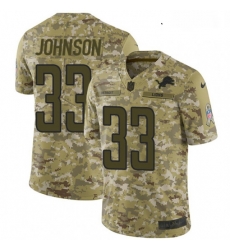 Youth Nike Detroit Lions 33 Kerryon Johnson Limited Camo 2018 Salute to Service NFL Jersey