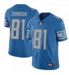 Youth Nike Detroit Lions 81 Calvin Johnson Elite Light Blue Team Color NFL Jersey