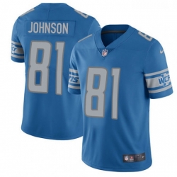 Youth Nike Detroit Lions 81 Calvin Johnson Elite Light Blue Team Color NFL Jersey