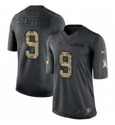 Youth Nike Detroit Lions 9 Matthew Stafford Limited Black 2016 Salute to Service NFL Jersey